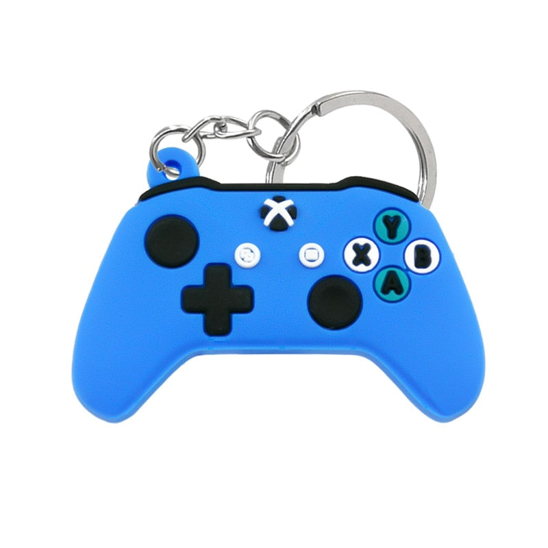Controller PVC 'Light Blue & Black' Keyring Rubber Keychain