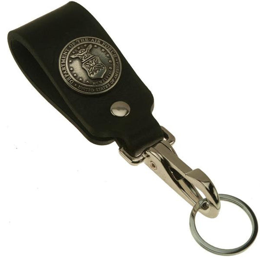 Air Force Logo Wide Leather Belt Strap Key Holder