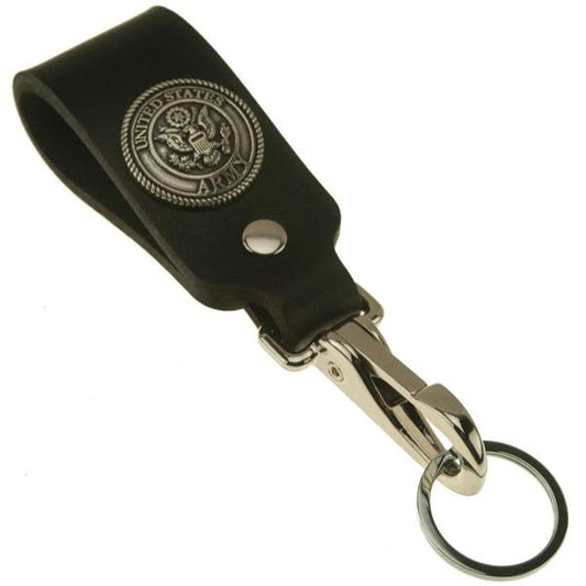 Army Logo Wide Leather Belt Strap Key Holder