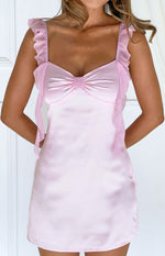 Joyce Pink Satin Mini Dress - PRE ORDER