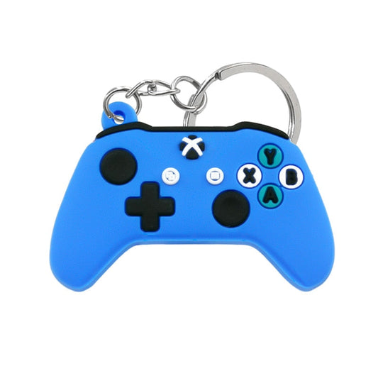 Controller PVC 'Light Blue & Black' Keyring Rubber Keychain