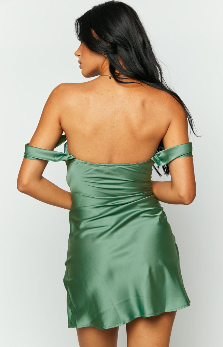 Zoella Green Off The Shoulder Mini Dress - PRE ORDER
